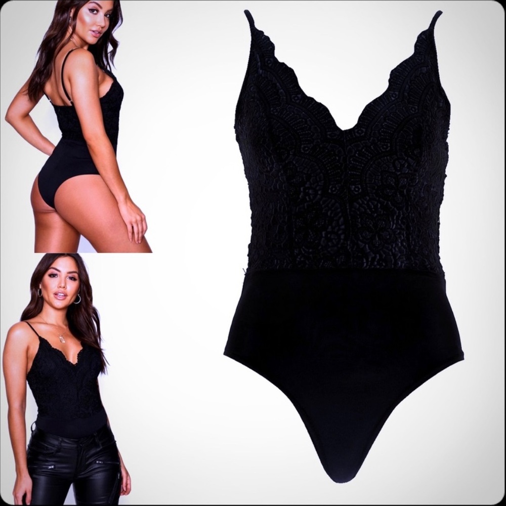 Black lace bodysuit